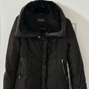 Mackage black puffer with fur XS